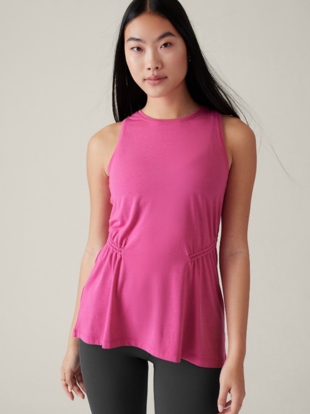 Athleta Air Out Cinch Activewear Tank Top Bright Pink - Size Medium